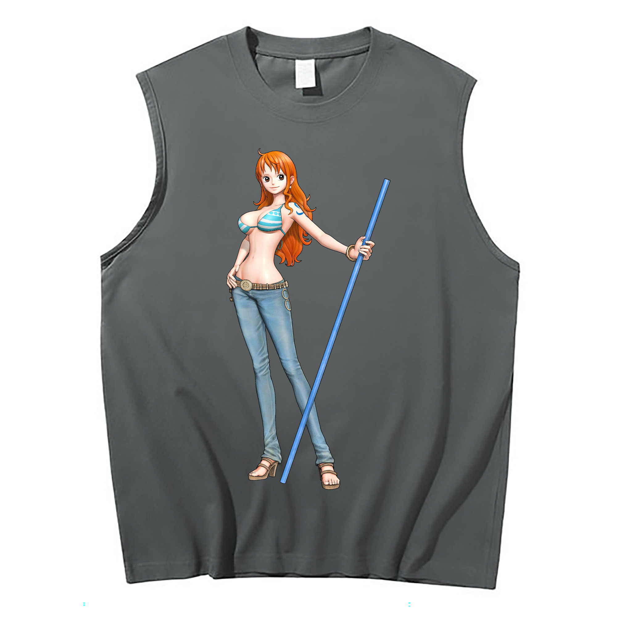 ワンピース ナミ ONE PIECE Nami コットン100％タンクトップ（フロントプリント）